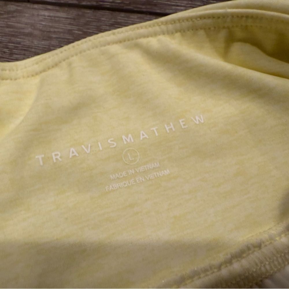 Travis Mathew's Yellow High-Waisted Athletic Shorts with Drawstring & Pockets - Picture 6 of 10
